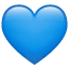 Blåt hjerte emoji U+1F499