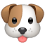 Sød hundeansigt-emoji U+1F436