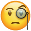 Monokel-emoji U+1F9D0
