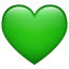 Grønt hjerte emoji U+1F49A