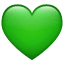 Grønt hjerte emoji Whatsapp U+1F49A