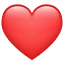 Rødt hjerte emoji U+2764