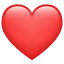 Rødt hjerte Whatsapp-emoji U+2764