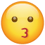 Smiley klar til kys U+1F617
