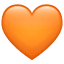 Orange hjerte emoji U+1F9E1