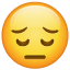 Eftertænksom smiley WhatsApp U+1F614