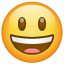 Smiley griner med åben mund U+1F603