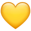 Gul hjerte-smiley på Whatsapp U+1F49B