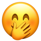 Ansigt med hånd over munden