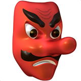 Rødt Tengu-symbol på Whatsapp