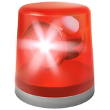 Rødt alarmlys-smiley på Whatsapp