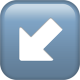 nedadvendt pil mod venstre