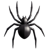 Sort edderkop-smiley