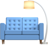 sofa og lampe
