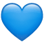Blåt hjerte emoji U+1F499 Blåt hjerte emoji U+1F499